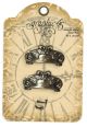 Staples Ornate Metal Door Pulls 2 Per Pkg Antique Brass W 4 Brads 1 inch X2 inch 