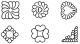 Sten Source Quilt Stencils 2 Inch Feather Mini Blocks 6 InchX12 Inch