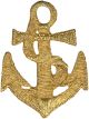 Wrights IronOn AppliqueGold Anchor