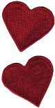 Wrights Sew On Appliques 2 Per Pkg Red Hearts