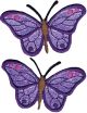 Wrights Iron On Appliques 2 Per Pkg Iridescent Butterflies