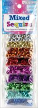 Mixed Sequins 6mm 3g 9 Per Pkg Assorted Cups