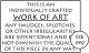 Judikins Rubber Stamp 1.25Inch X1.75Inch Work of Art