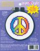 Dimensions Learn A Craft Counted Cross Stitch Kit 3 inch Round Rainbow Peace 11 Count