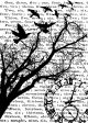 Tim Holtz Cling Stamp 2.5 Inch X3.5 Inch Time