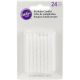 Birthday Candles 2.5 inch 24 Per Pkg White Striped Spirals