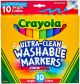 Crayola Ultra Clean Color Max Broad Line Washable Markers Bright Colors 10 Per Pkg