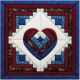 Quilt Magic No Sew Wall Hanging Kit Log Cabin Hear