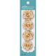 Jolees Boutique Burlap Mini Flowers 4 Per Pkg Natural WperCream Lace