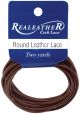 Realeather Crafts Round Leather Lace 2mmX2yd Packaged Brown