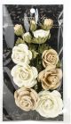 Graphic 45 Staples Rose Bouquet Collection 15 Per Pkg Classic Ivory and Natural Linen