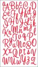 Sticko Alphabet StickersSweetheart Script Small Glitter Red