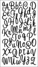 Sticko Alphabet Stickers Sweetheart Script Small Glitter Black