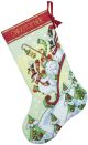 Dimensions Counted Cross Stitch Kit 16 Inch Long Sledding Snowmen Stocking 14 Count
