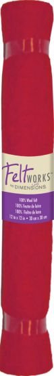 Dimensions Feltworks Felt Roll 12 inch X12 inch Red