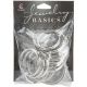 Jewelry Basics Metal Findings 15 Per Pkg Silver Split Rings 1 Inch