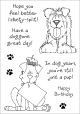 Inky Antics Clear Stamp Set 4 Inch X6 Inch Delightful Dogs 1