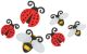 Felties Stickers 18 Per Pkg Ladybugs and Bees
