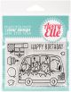 Avery Elle Clear Stamp Set 4 Inch X3 Inch Birthday Bus