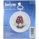 Janlynn Mini Counted Cross Stitch Kit 2.5 Inch Round Mushroom 18 Count