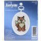 Janlynn Mini Counted Cross Stitch Kit 2.75 Inch Oval Fox 18 Count