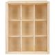 Multicraft Wood Craft Natural Keepsake Box W 9 Compartments 4.75 inch X5.75 inch X1 inch 