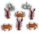 Eyelet Outlet Shape Brads 12 Per Pkg Crab And Lobster