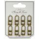 Craft Consortium Always and Forever Metal Charms 8 Per Pkg Large Vintage Heart Padlocks