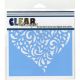 Clear Scraps Stencils 6 InchX6 Inch Swirl Heart