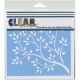 Clear Scraps Stencils 6 inch X6 inch Tree Branch
