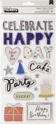 Hooray Thickers Stickers 57 Per Pkg Words and Icons Foam W Glitter Accents