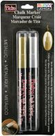 Bistro Chalk Marker Fine Point Set 2 Per Pkg Metallics Gold and Silver