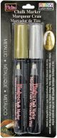 Bistro Chalk Marker Chisel Tip Set 2 Per Pkg Metallics Gold and Silver