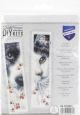Vervaco Counted Cross Stitch Bookmark Kit 2.4 Inch X8 Inch 2 Per Pkg Dog and Cat On Aida 14 Count