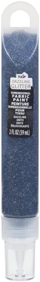 Tulip Dazzling Glitter Dimensional Fabric Paint 2oz Dazzling Onyx