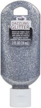 Tulip Dazzling Glitter Brush On Fabric Paint 2oz Silver