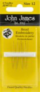 John James Embroidery Hand Needles Size 12 Short 4 Per Pkg