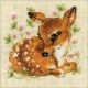 RIOLIS Counted Cross Stitch Kit 5 Inch X5 Inch Little Deer 14 Count