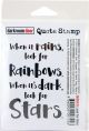 Darkroom Door Quote Cling Stamp 3.3Inch X2.3Inch Look For Stars