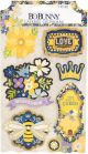 Bee Utiful You Adhesive Layered Chipboard 7 Per Pkg W Gold Glitter Accents
