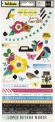 Vicki Boutin Color Kaleidoscope Stickers 6 inch X12 inch 102 Per Pkg Accent and Phrase W Silver Foil