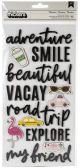 Chasing Adventures Thickers Stickers 5.5Inch X11Inch 62 Per Pkg Phrase and Icon Per Black Foam