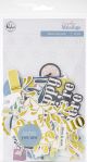 Pinkfresh Cardstock Die Cuts 56 Per Pkg Everyday Musings W Gold Foil Accents