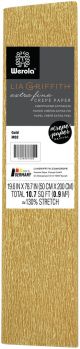 Metallic Crepe Paper 19.6 Inch X78.7 Inch Gold