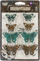 Finnabair Mechanicals Metal Embellishments Scrapyard Butterflies 8 Per Pkg