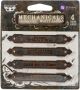 Finnabair Mechanicals Metal Embellishments Rusty Labels 4 Per Pkg