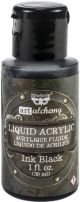 Finnabair Art Alchemy Liquid Acrylic Paint 1 Fluid Ounce Ink Black