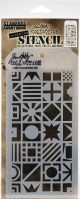 Tim Holtz Layered Stencil 4.125 inch X8.5 inch Patchwork Cube