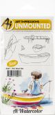 Art Impressions Watercolor Cling Rubber Stamps Boat