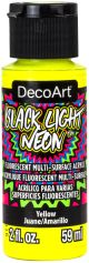 DecoArt Black Light Neon Acrylic Paint 2oz Yellow